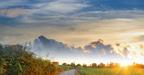 road at dawn
