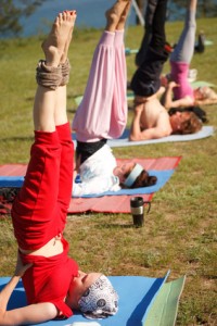 Started in yoga - the shoulder stand was very hard at first