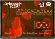 Righteously Raw Chocolates - 90% cacao with goji berries