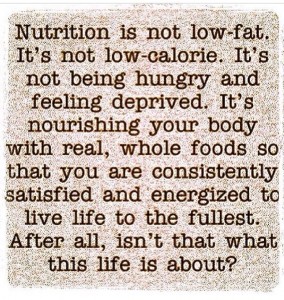 Don't count calories, nourish your body!