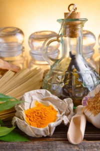 Turmeric powder and other herbs
