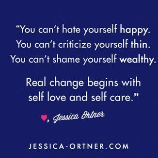 Graphic from Jessica Ortner on self love.