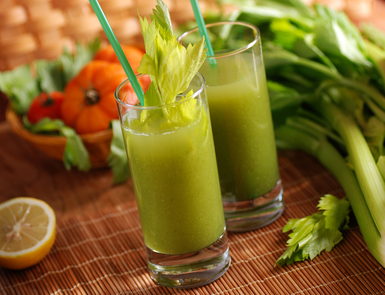 Welcoming food into your body - green smoothie