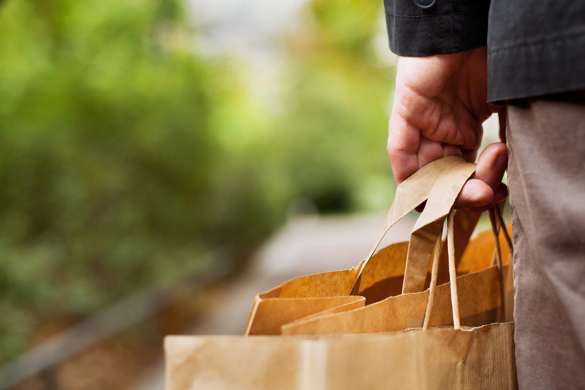 still using less plastic - paper shopping bags